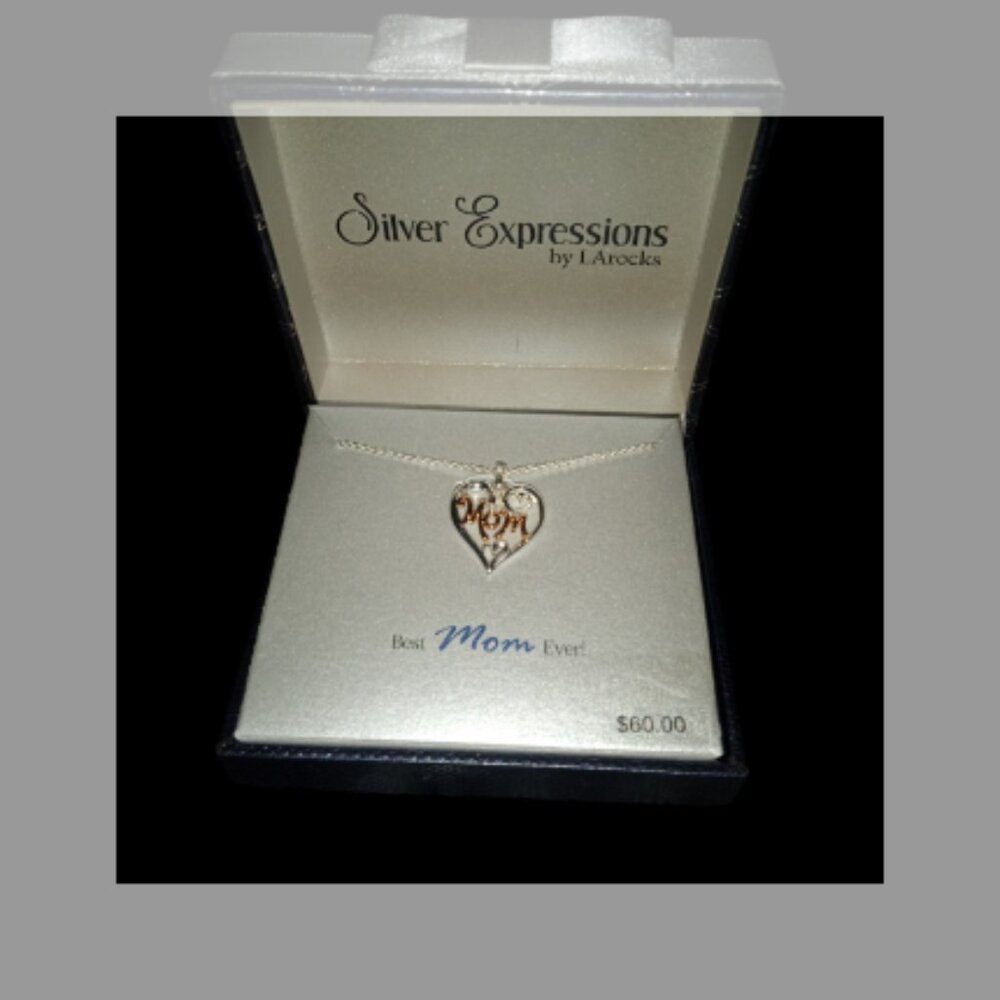 Mother's Day Perfect Gift For your Mother Silver Expressions Heart Necklace